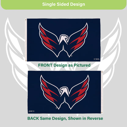 3'x5' Single Sided Flag w/ 2 Grommets, Washington Capitals