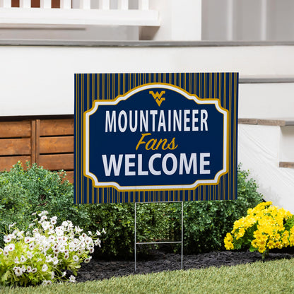 West Virginia University Coroplast Yard Sign, "Fans Welcome"