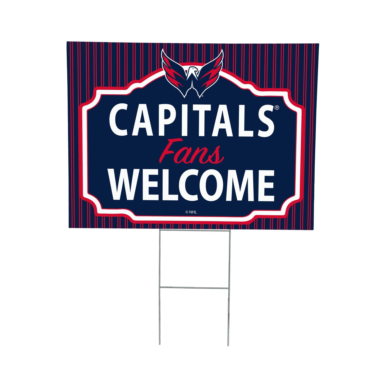 Washington Capitals Coroplast Yard Sign, "Fans Welcome"