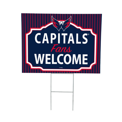 Washington Capitals Coroplast Yard Sign, "Fans Welcome"