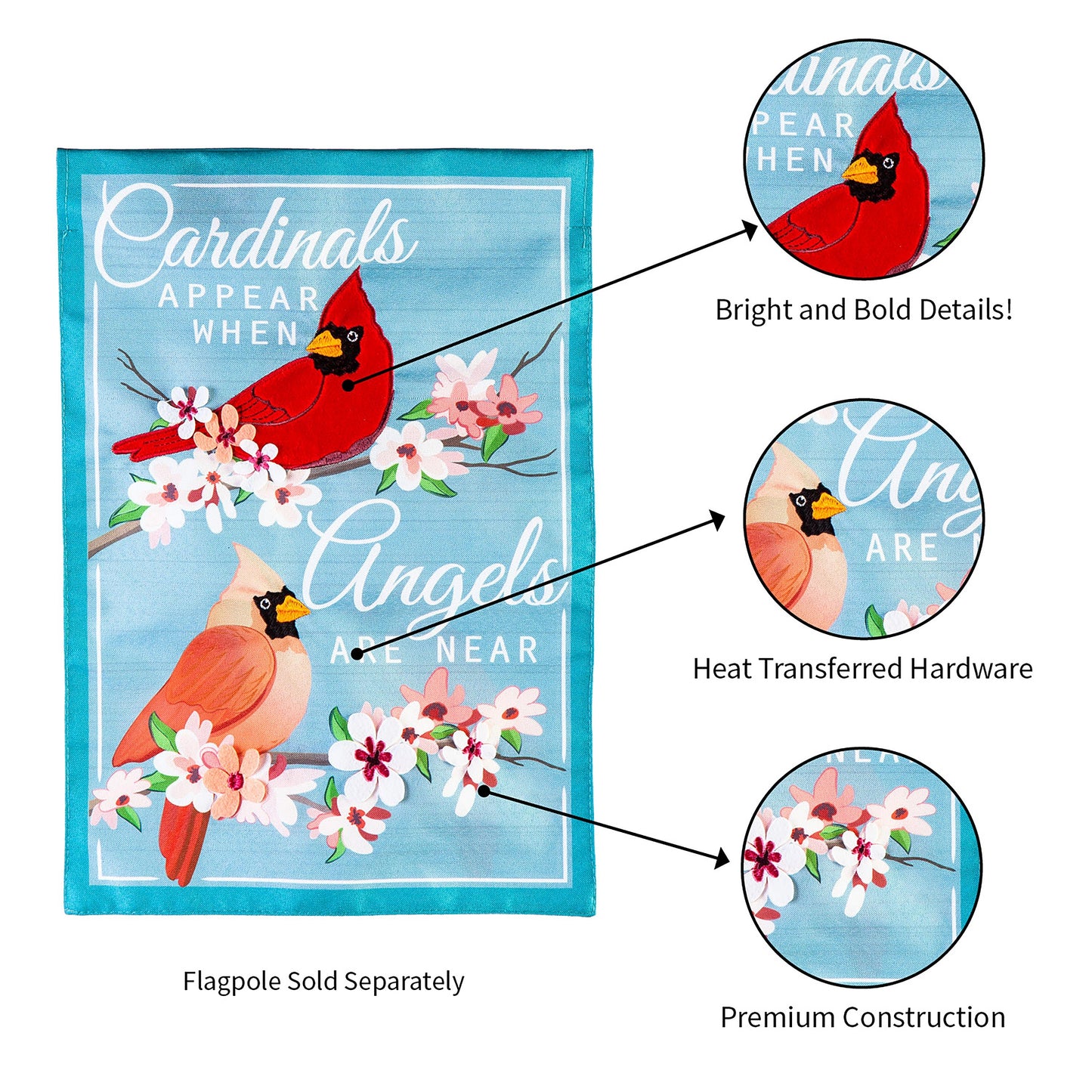 Angels are Near Garden Linen Flag
