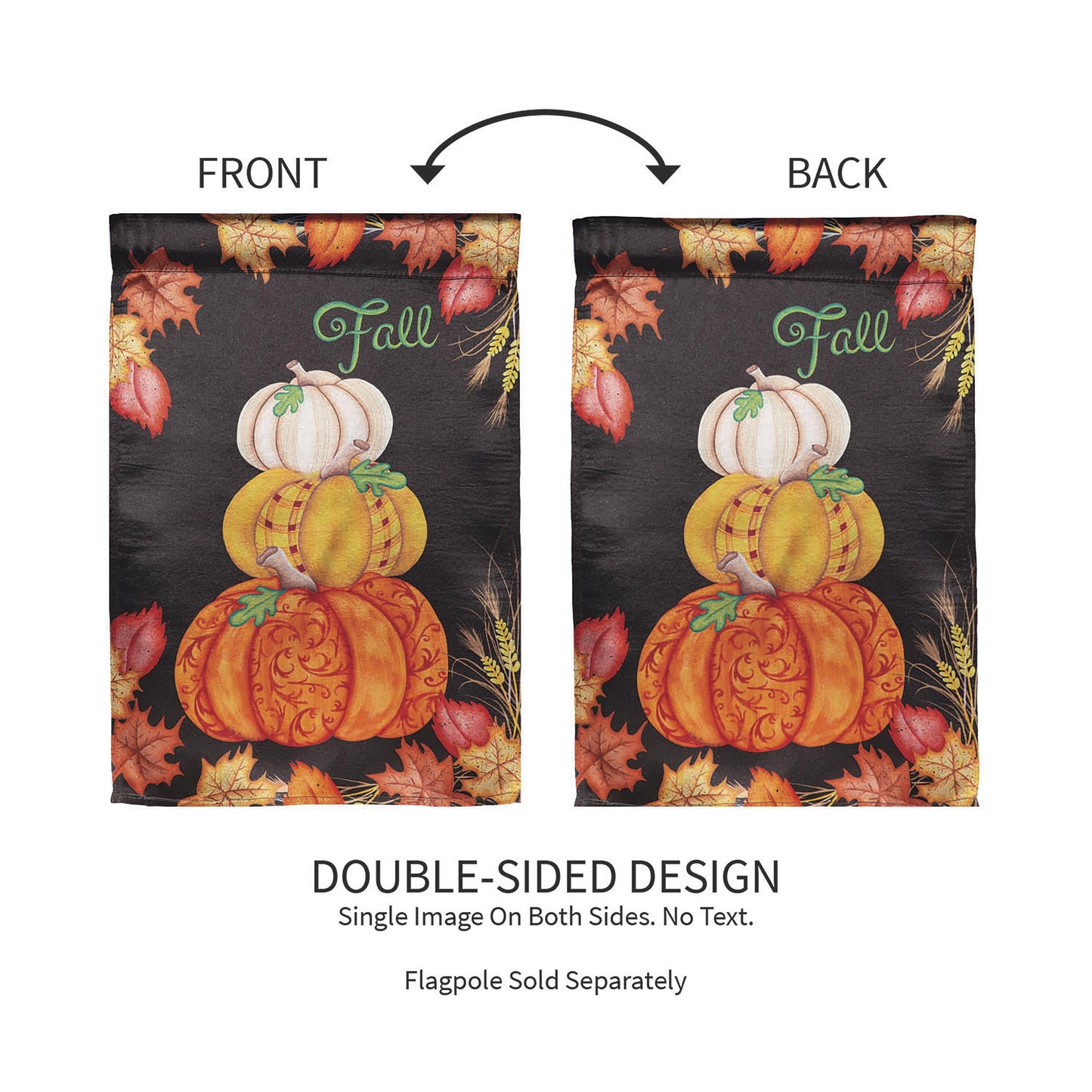Stacked Pumpkins Lustre Garden Flag