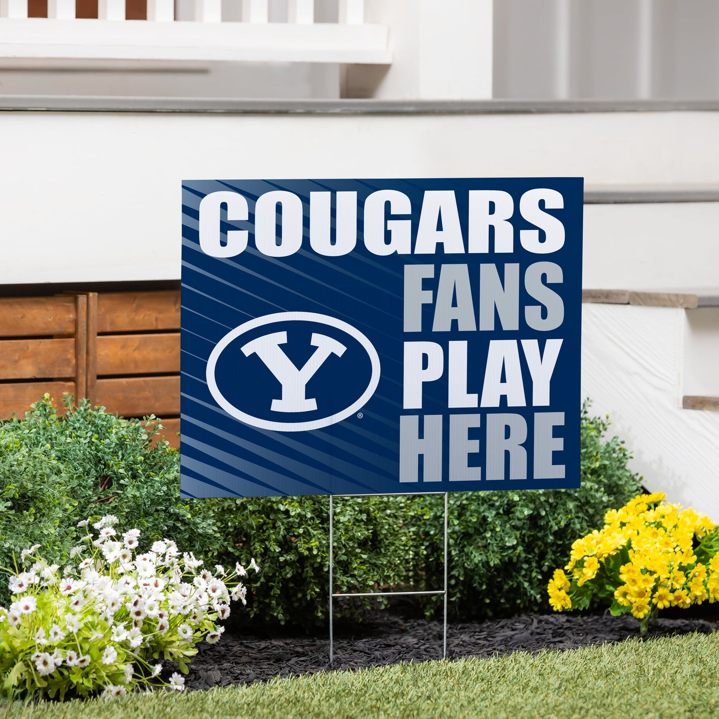 Brigham Young University Coroplast Yard Sign "Fans Play Here"