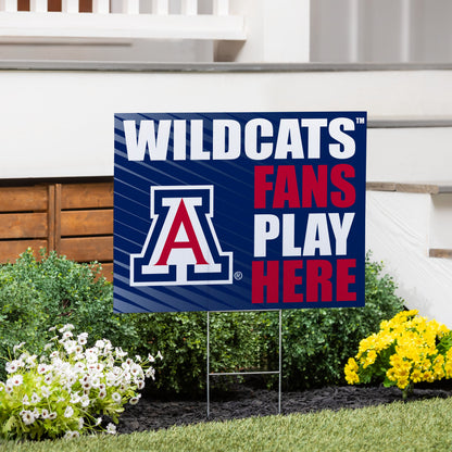 University of Arizona Coroplast Yard Sign "Fans Play Here"