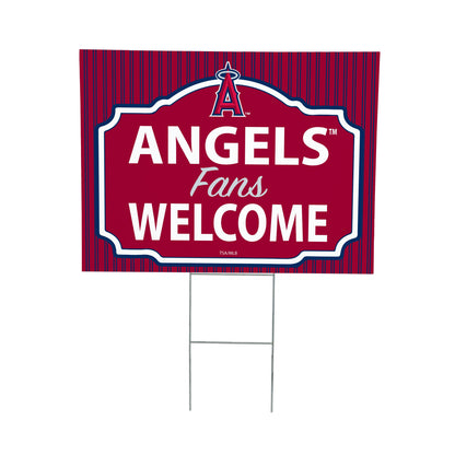 Los Angeles Angels Coroplast Yard Sign, "Fans Welcome"