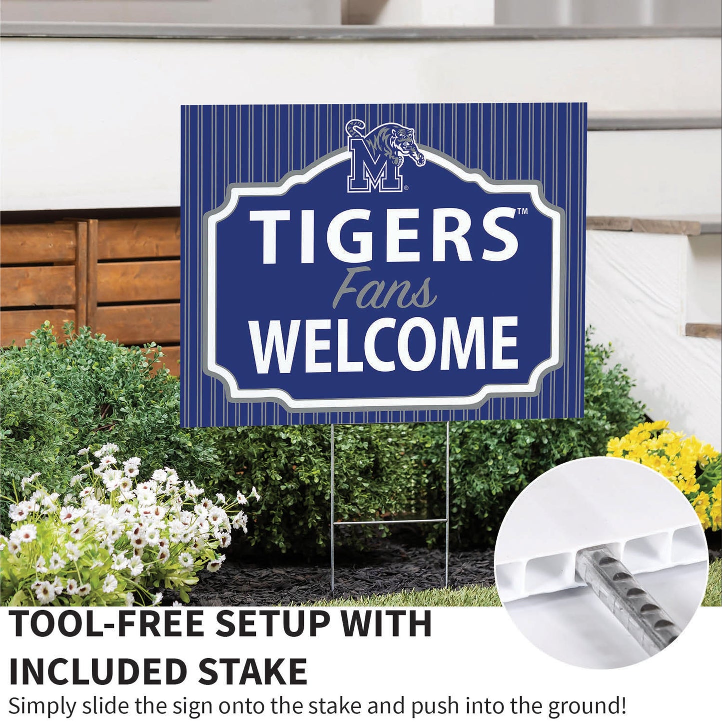 University of Memphis Coroplast Yard Sign, "Fans Welcome"