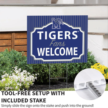 University of Memphis Coroplast Yard Sign, "Fans Welcome"