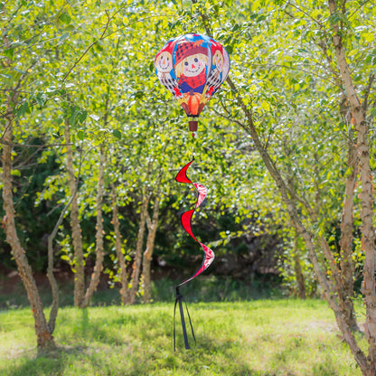 Fall Friends Burlap Balloon Spinner, Scarecrow Couple