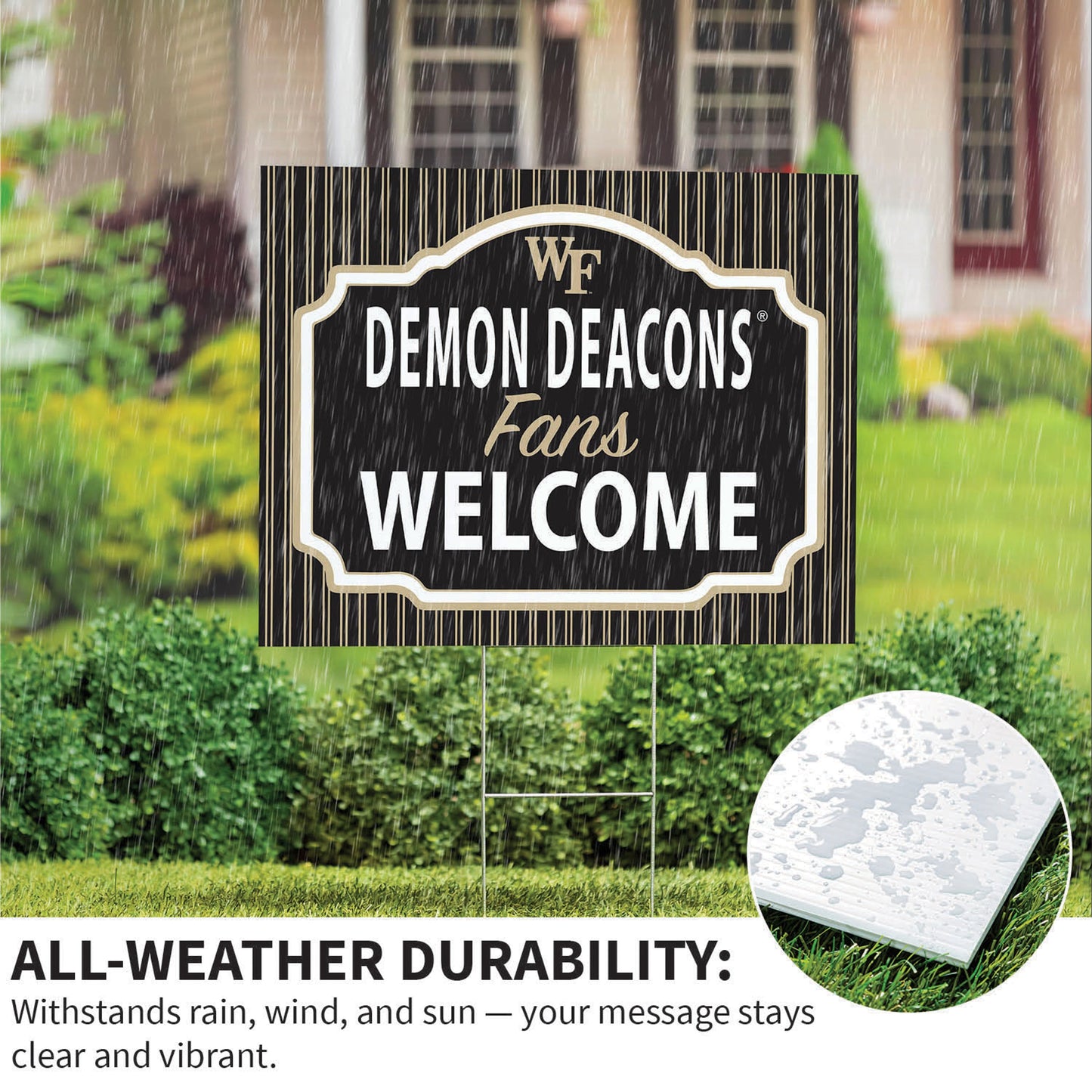 Wake Forest University Coroplast Yard Sign, "Fans Welcome"