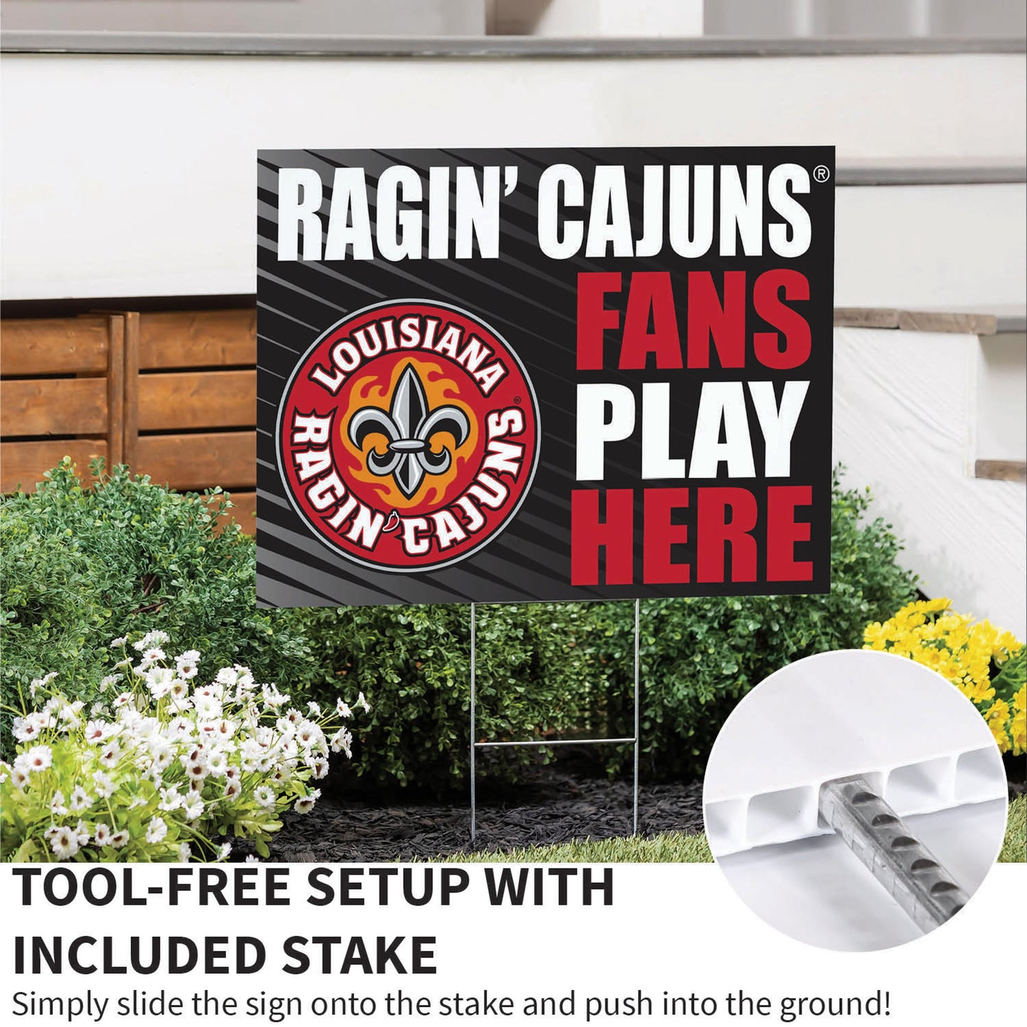 Louisiana at Lafayette University Coroplast Yard Sign "Fans Play Here"