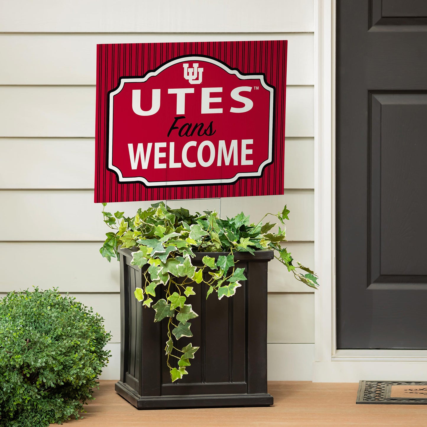 University of Utah Coroplast Yard Sign, "Fans Welcome"