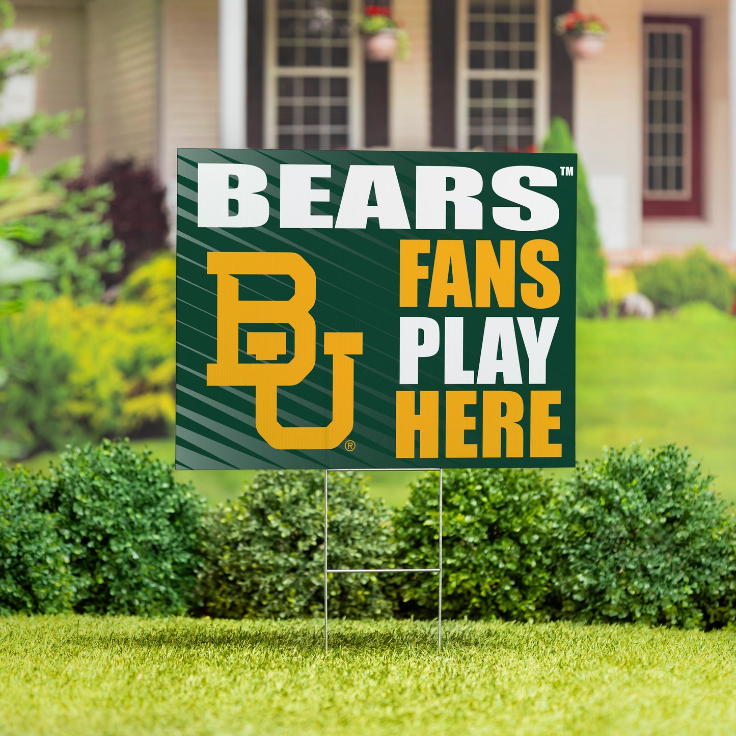 Baylor University Coroplast Yard Sign "Fans Play Here"
