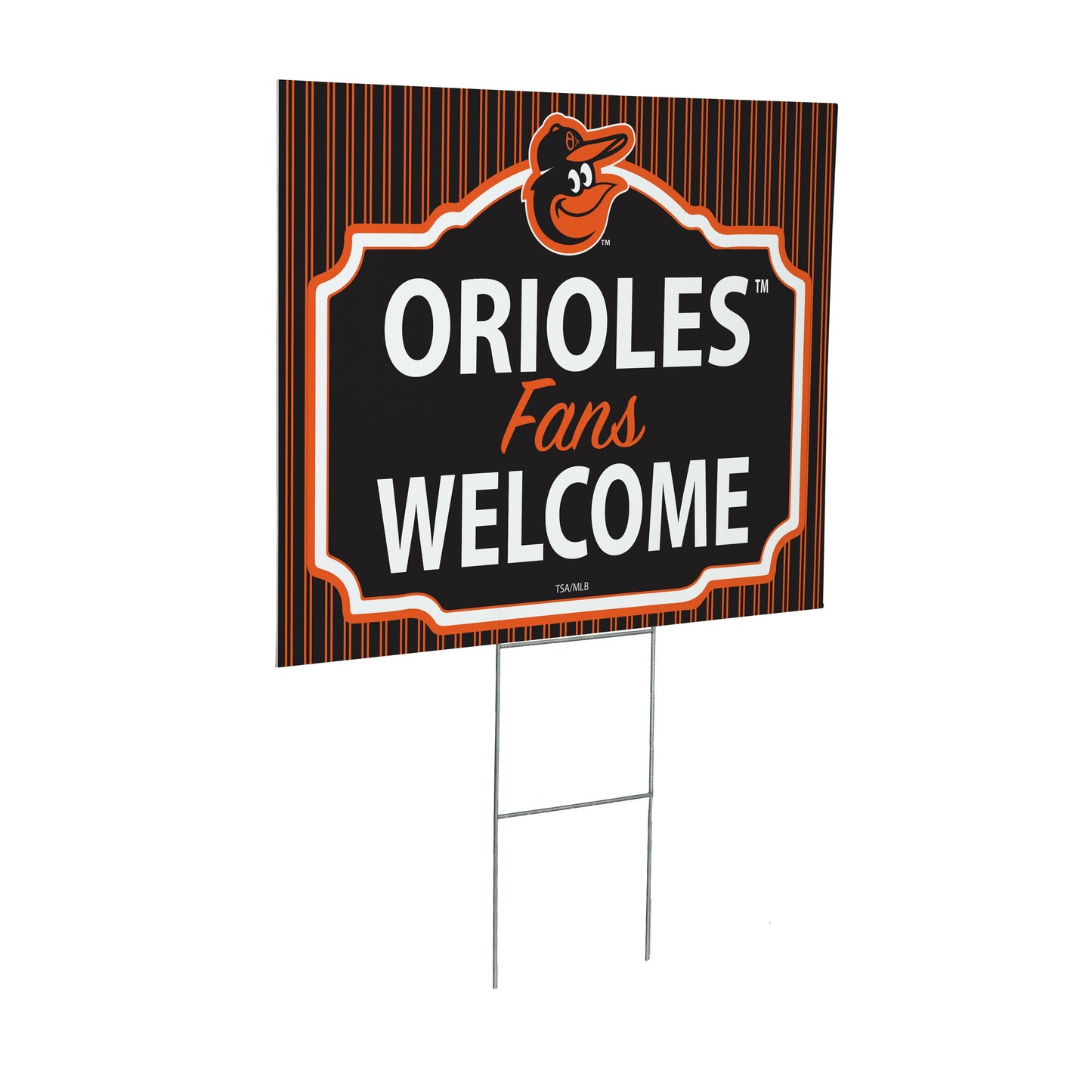 Baltimore Orioles Coroplast Yard Sign, "Fans Welcome"