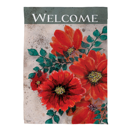 Royal Red Poppy Suede House Flag