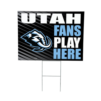 Utah Mammoth Yard Sign "Fans Play Here"