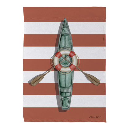 Oars & Canoe Front Back Suede House Flag