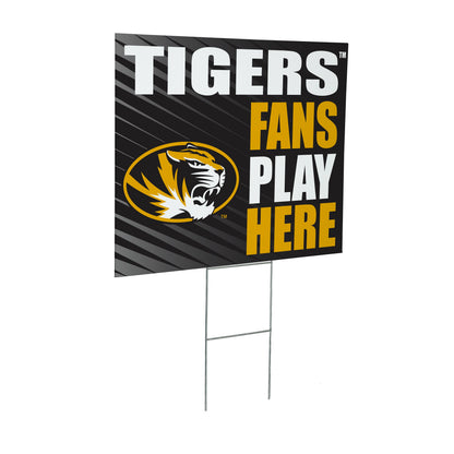 University of Missouri Coroplast Yard Sign "Fans Play Here"