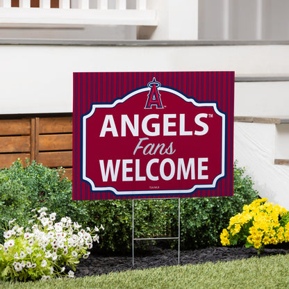 Los Angeles Angels Coroplast Yard Sign, "Fans Welcome"