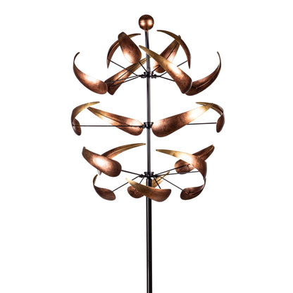 Ombre Copper Swirl Wind Spinner 83"H