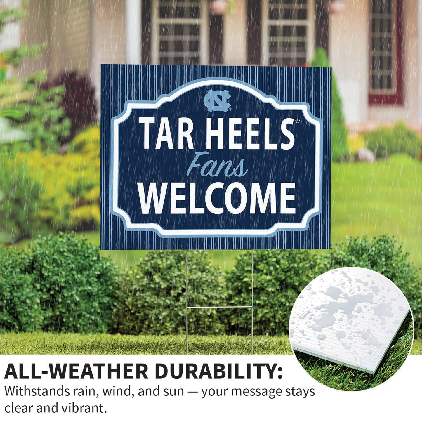 University of North Carolina Coroplast Yard Sign, "Fans Welcome"