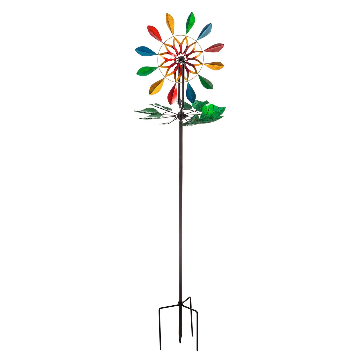 80"H Wind Spinner, Vertical and Horizontal Spinning Flower