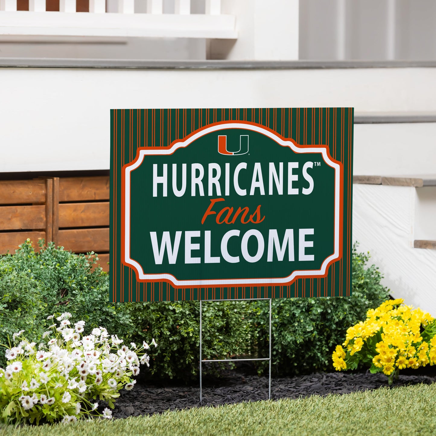 University of Miami Coroplast Yard Sign, "Fans Welcome"