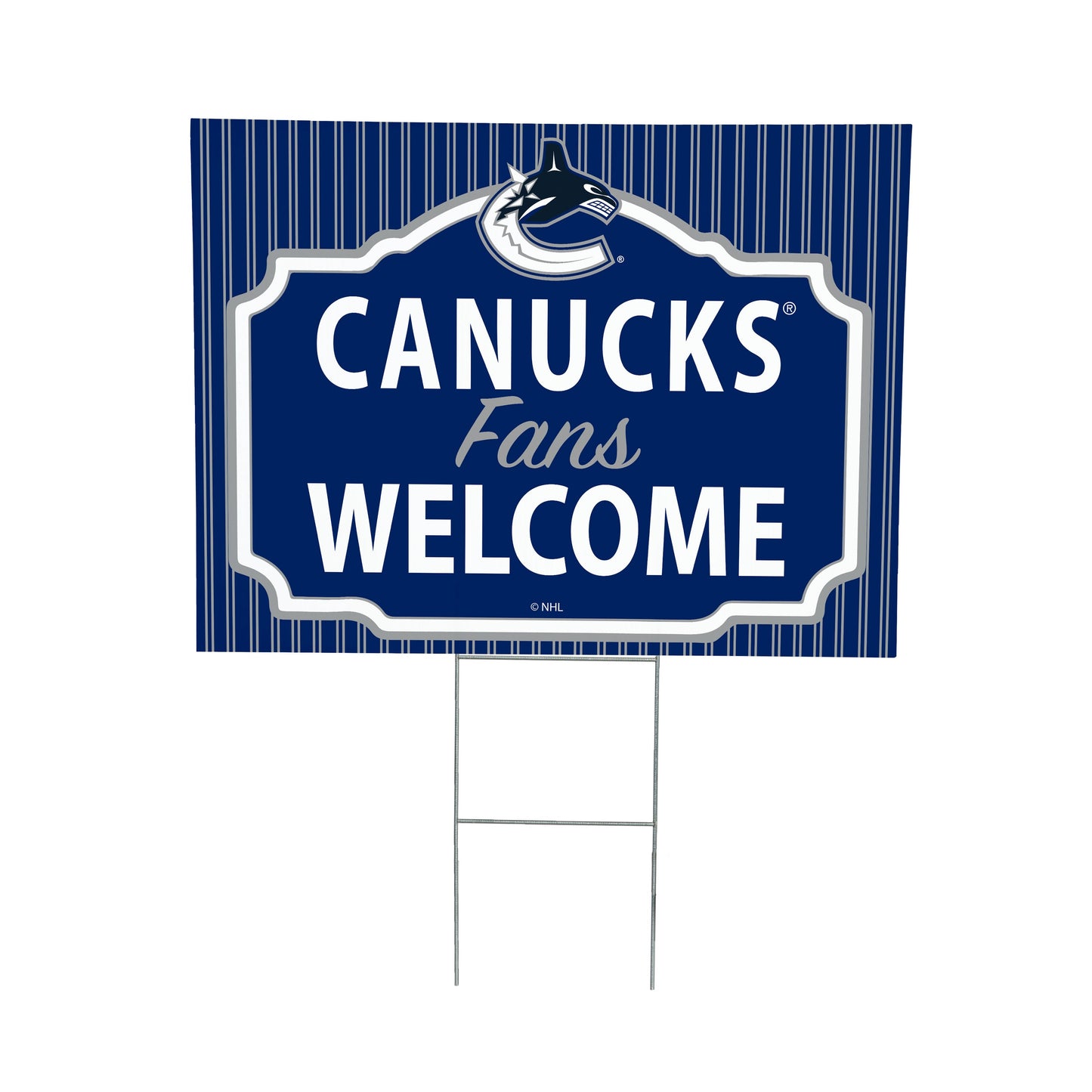 Vancouver Canucks Coroplast Yard Sign, "Fans Welcome"