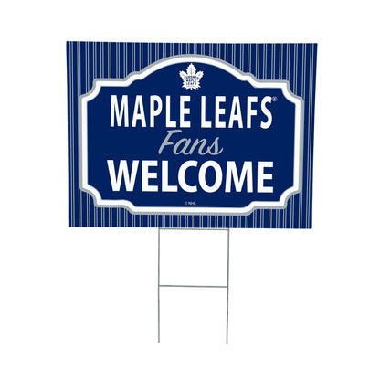 Toronto Maple Leafs Coroplast Yard Sign, "Fans Welcome"