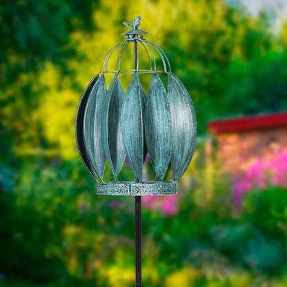 Bird Cage Wind Spinner 68"H