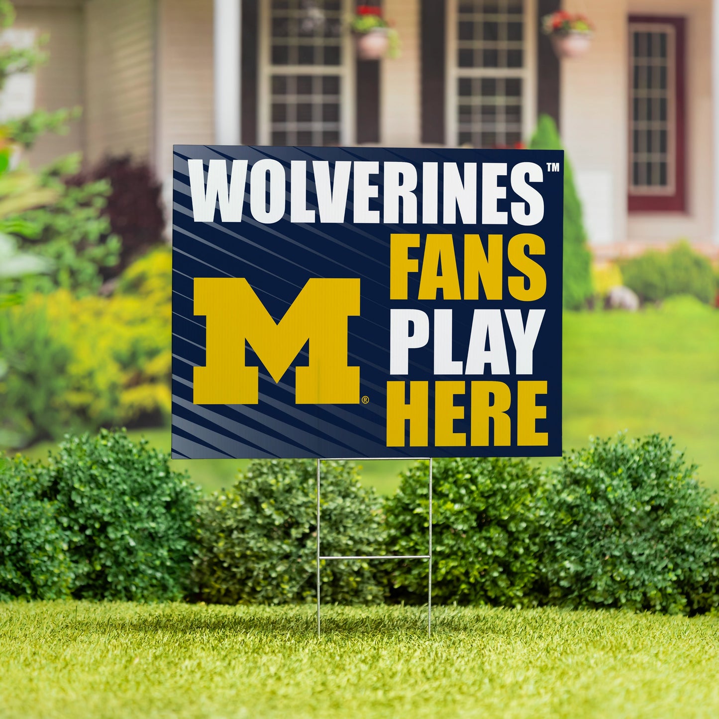 University Of Michigan Coroplast Yard Sign "Fans Play Here"