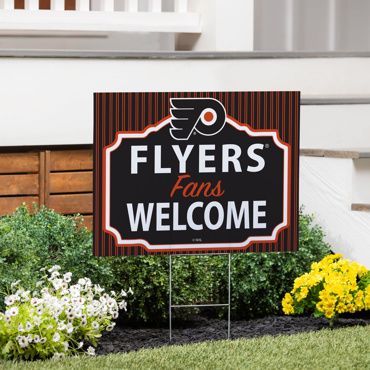 Philadelphia Flyers Coroplast Yard Sign, "Fans Welcome"
