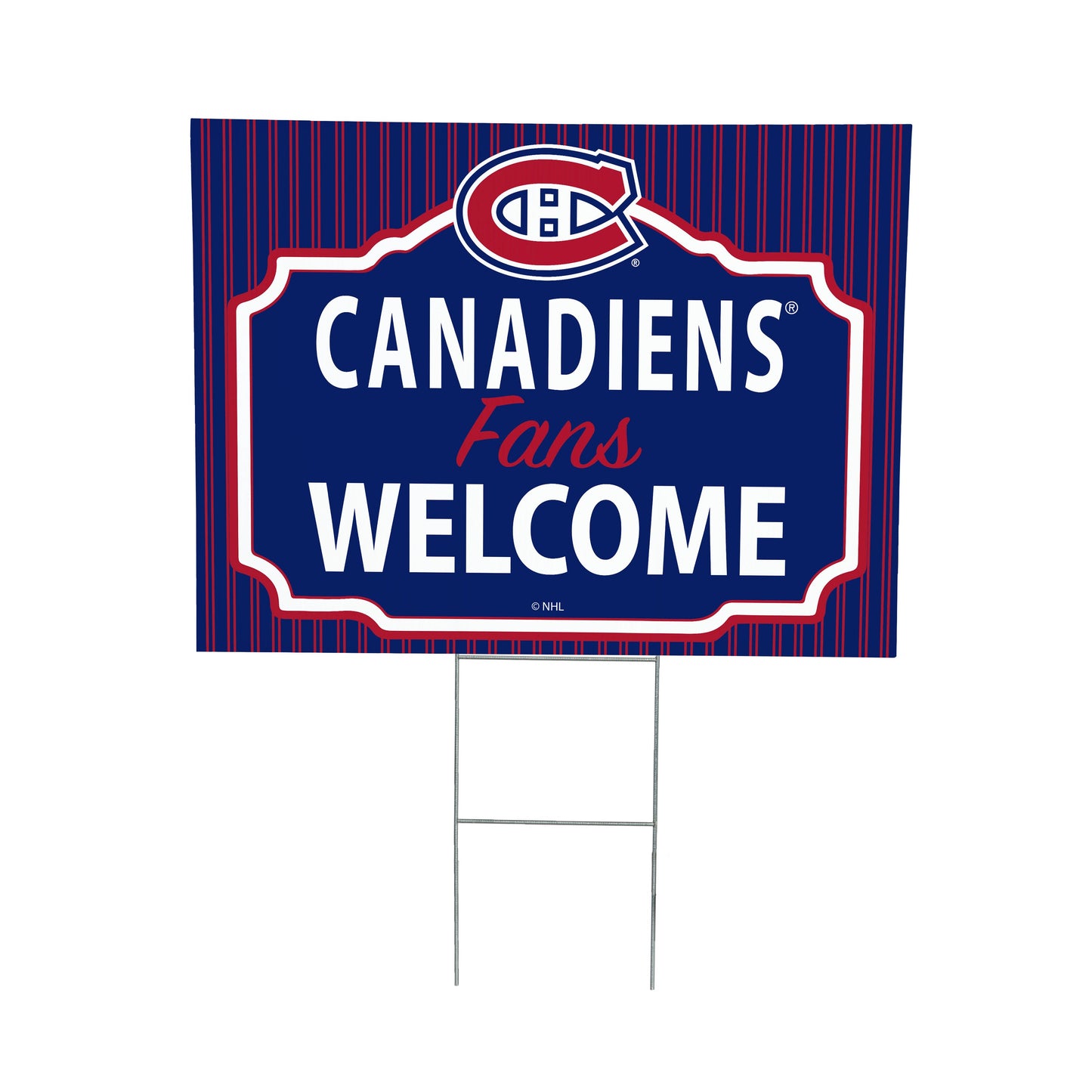 Montreal Canadiens Coroplast Yard Sign, "Fans Welcome"