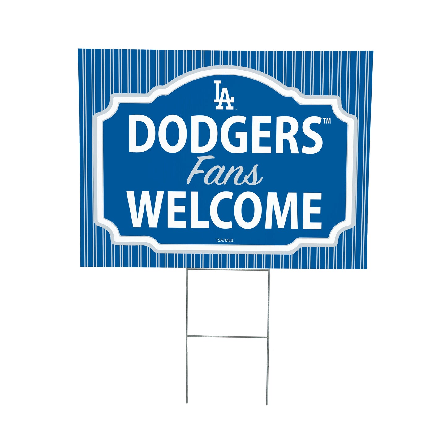 Los Angeles Dodgers Coroplast Yard Sign, "Fans Welcome"