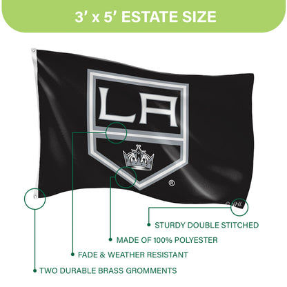 Los Angeles Kings Single Sided Flag w/ 2 Grommets, 3'x5'