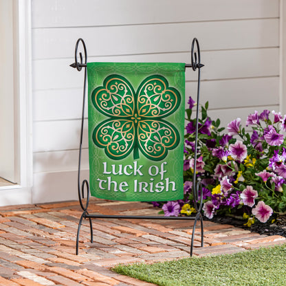 Luck Of The Irish Suede Garden Flag