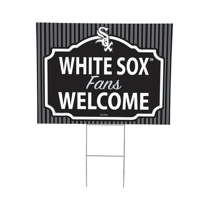 Chicago White Sox Coroplast Yard Sign, "Fans Welcome"