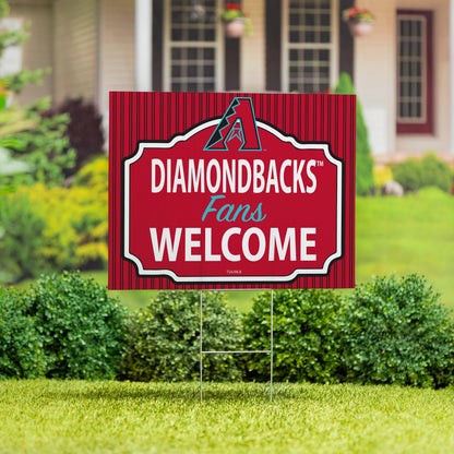 Arizona Diamondbacks Coroplast Yard Sign, "Fans Welcome"