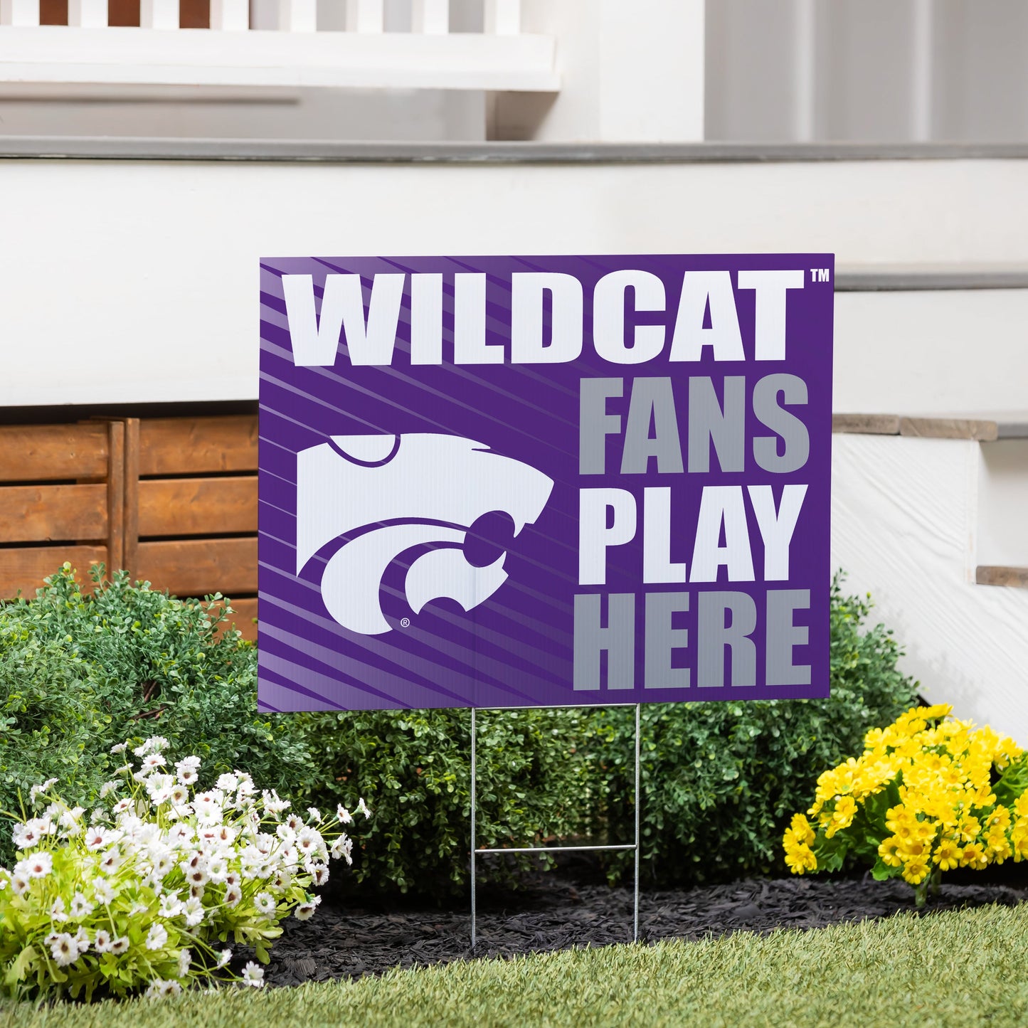 Kansas State University Coroplast Yard Sign "Fans Play Here"