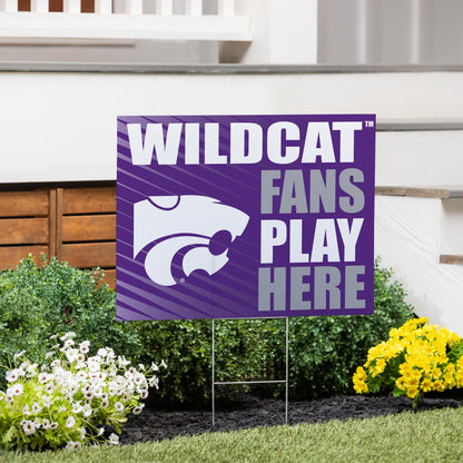 Kansas State University Coroplast Yard Sign "Fans Play Here"