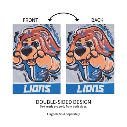 Detroit Lions Justin Patten Suede Garden Flag