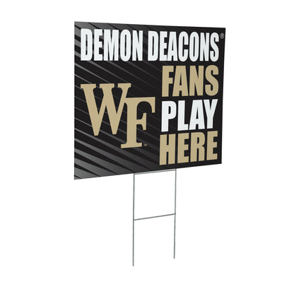 Wake Forest University Coroplast Yard Sign "Fans Play Here"