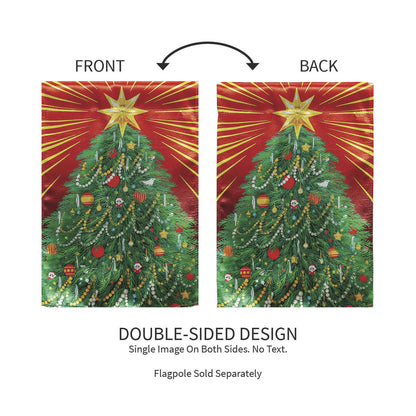 Classic Christmas Tree Lustre Garden Flag