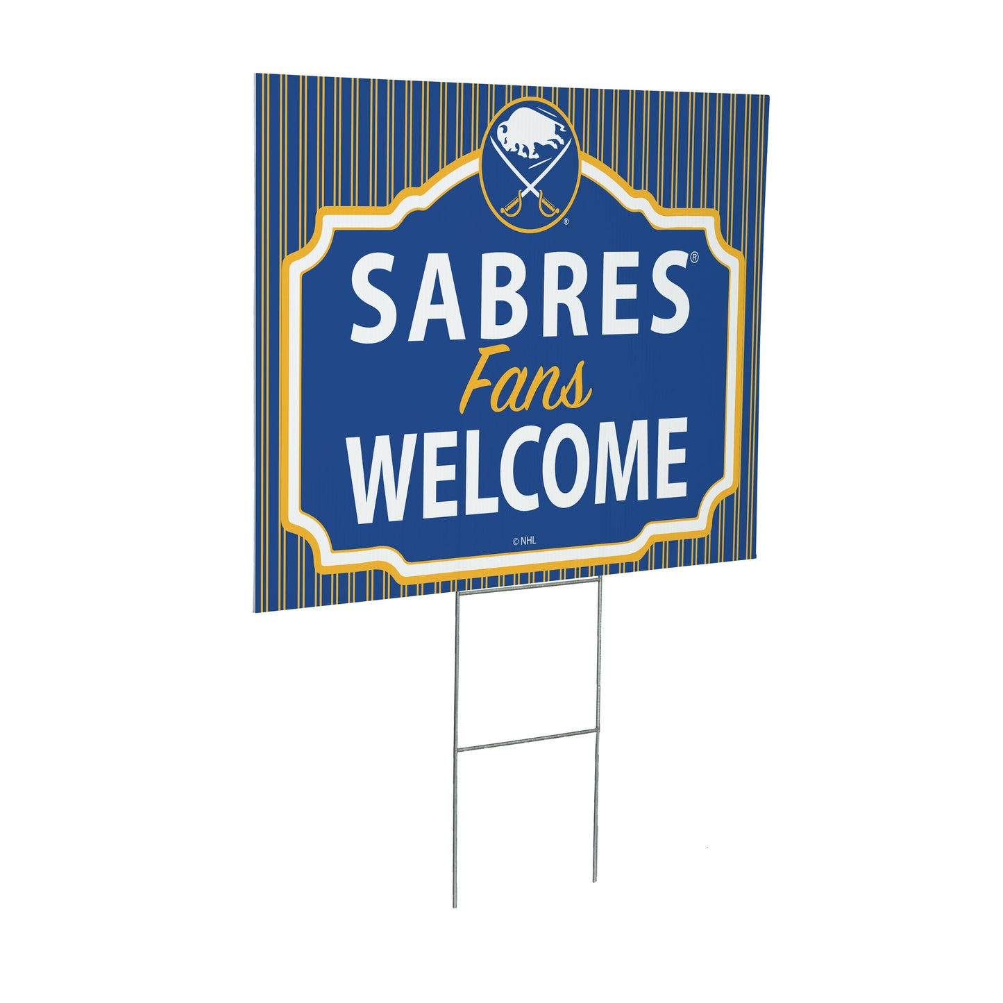 Buffalo Sabres Coroplast Yard Sign, "Fans Welcome"