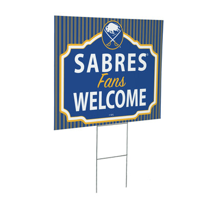 Buffalo Sabres Coroplast Yard Sign, "Fans Welcome"