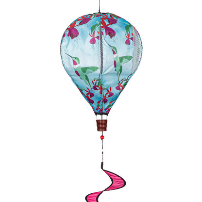 Hummingbird Feeding Animated Burlap Balloon Spinner