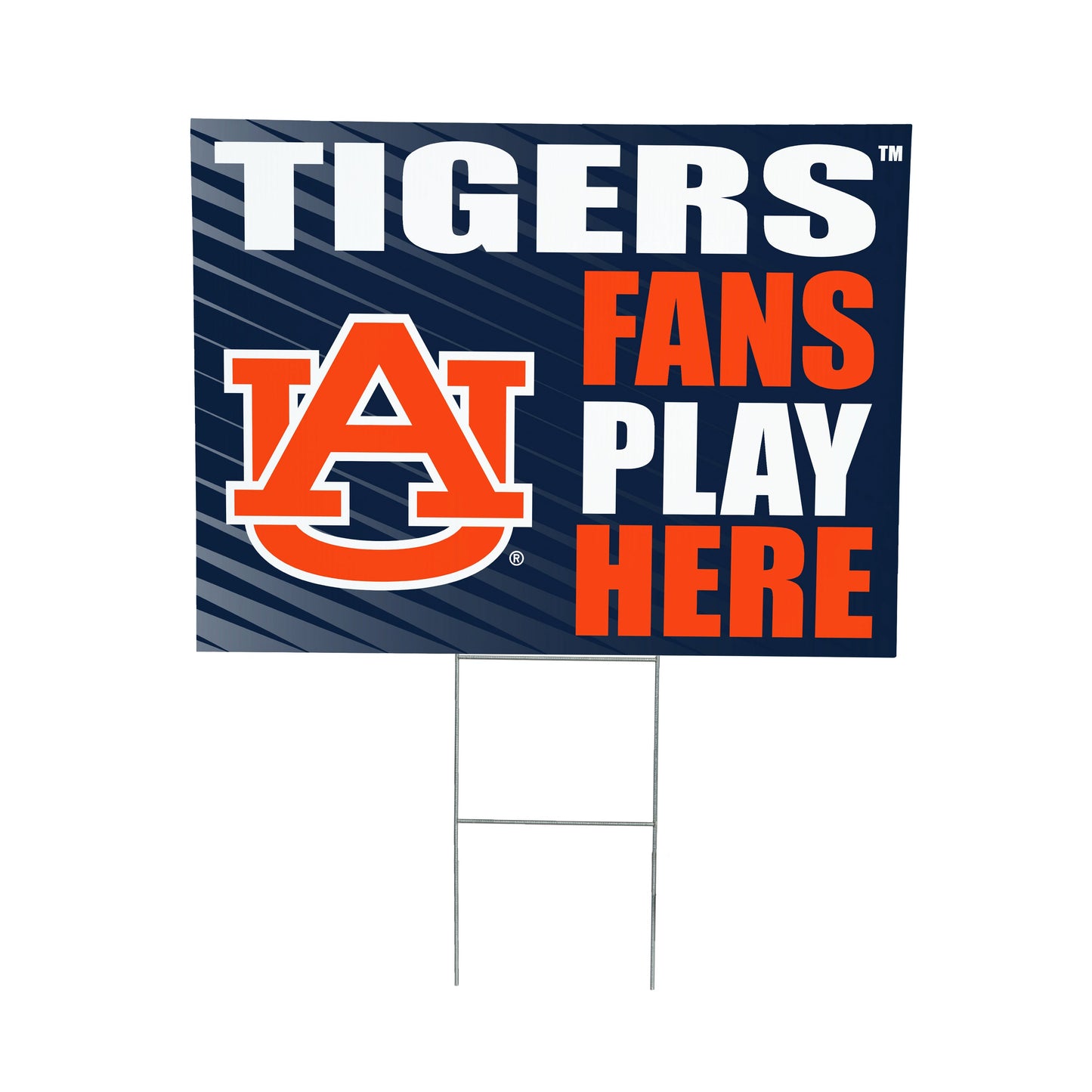 Auburn University Coroplast Yard Sign "Fans Play Here"
