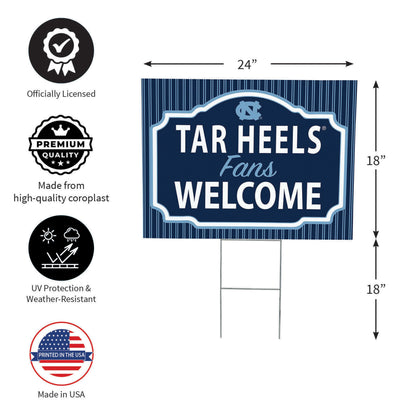 University of North Carolina Coroplast Yard Sign, "Fans Welcome"