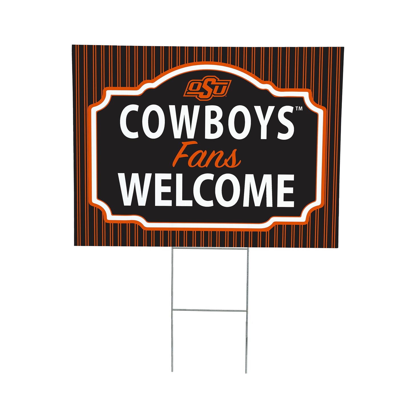 Oklahoma State University Coroplast Yard Sign, "Fans Welcome"