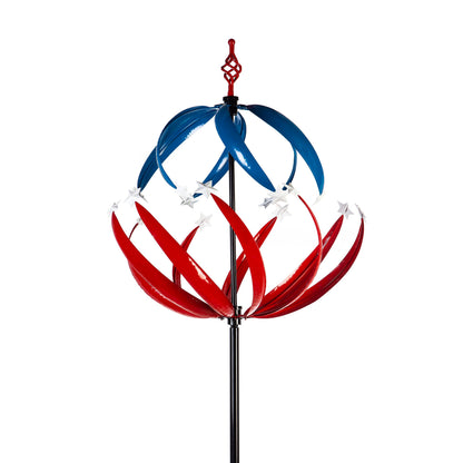 85"H Wind Spinner, Patriotic Stars