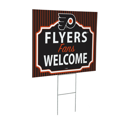 Philadelphia Flyers Coroplast Yard Sign, "Fans Welcome"